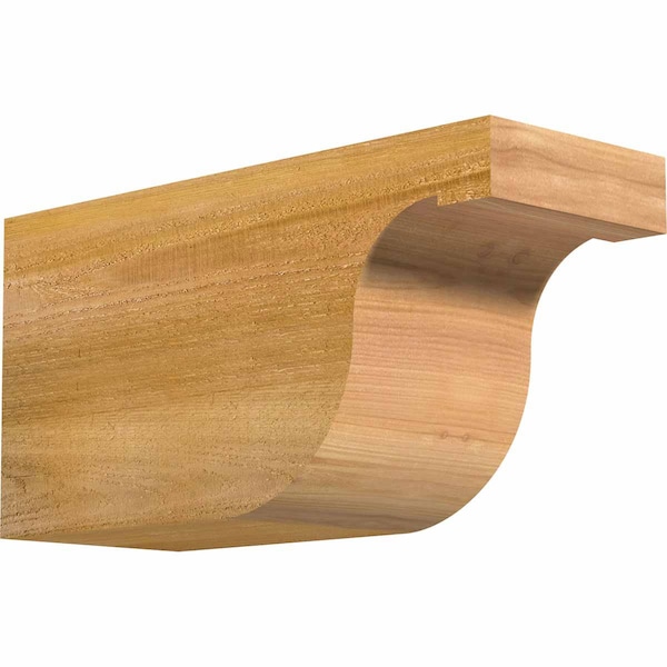 Ekena Millwork Del Monte Rough Sawn Rafter Tail, Western Red Cedar, 6"W x 8"H x 16"L RFT06X08X16DEL00RWR - main